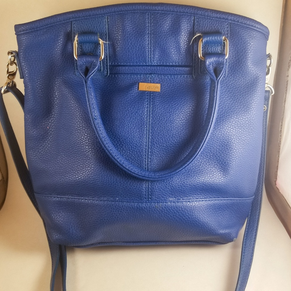 Jewell by Thirty-one Blue Leather Large Tote